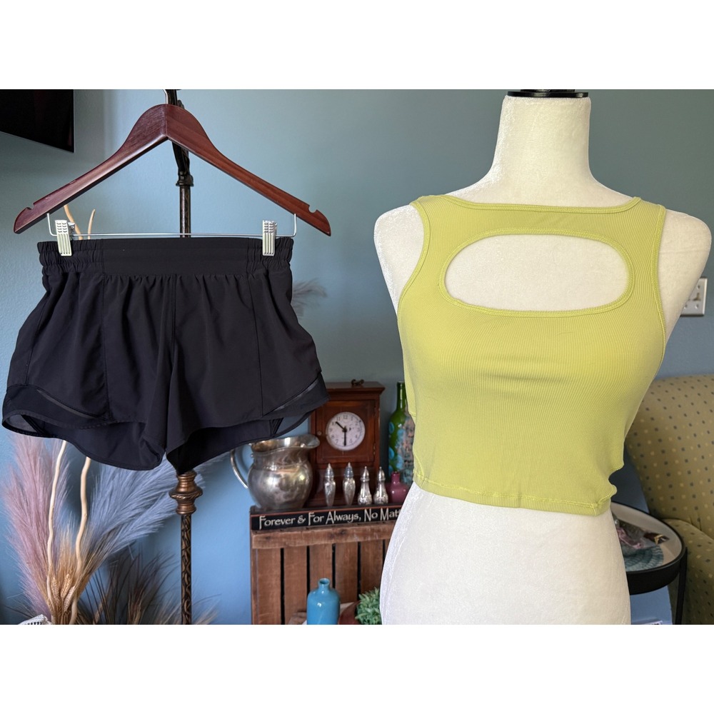 Lululemon Activewear Bundle Leggings Shorts Skort Swiftly Tech Tank Top 5pc Set - Picture 8 of 15